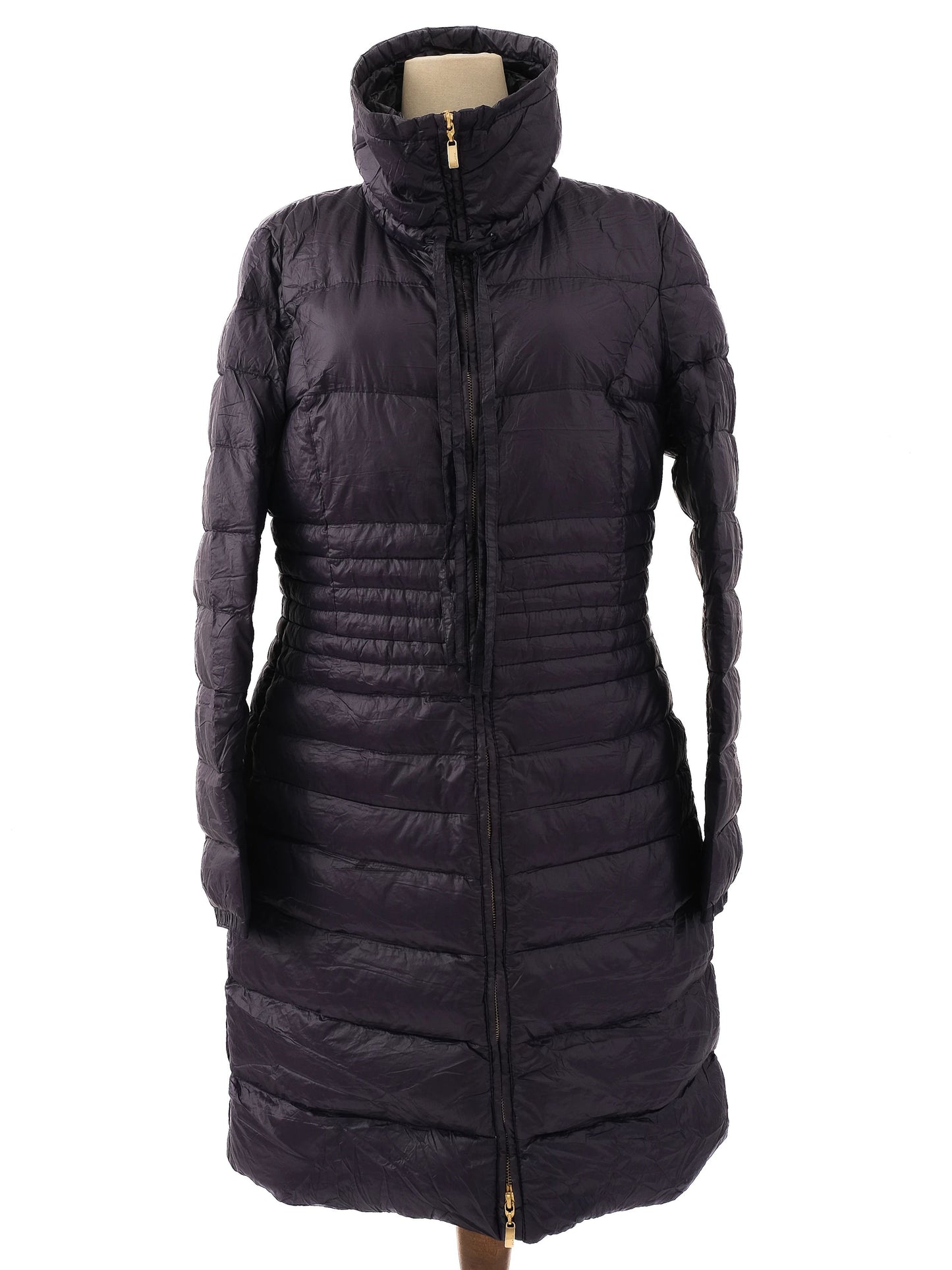 excellent escada blue nylon winter coat size m