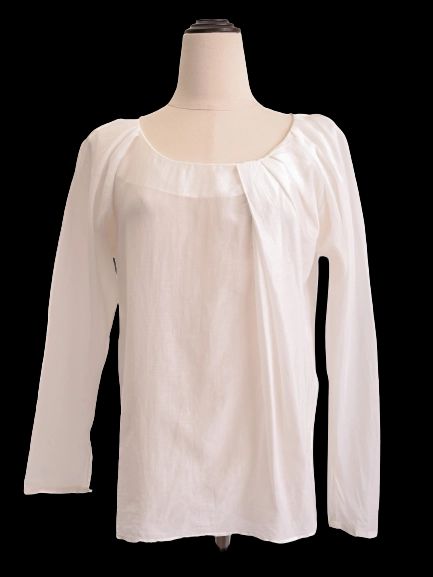 excellent kenzo white cotton blouse size xs women long sleeve