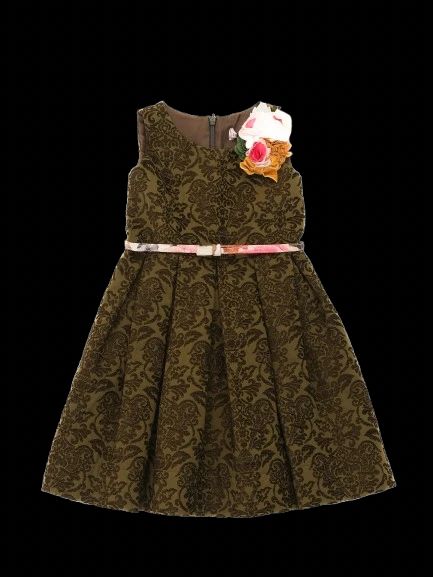 new monnalisa green floral dress size 5 for kids