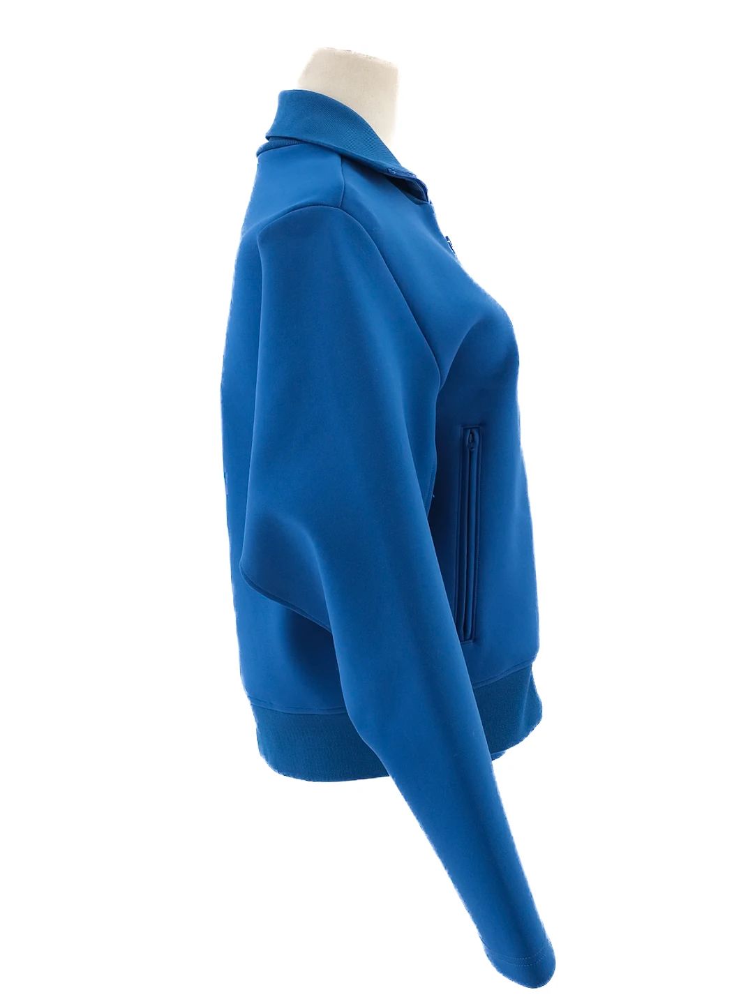 excellent balenciaga blue zip-up jacket size s women viscose