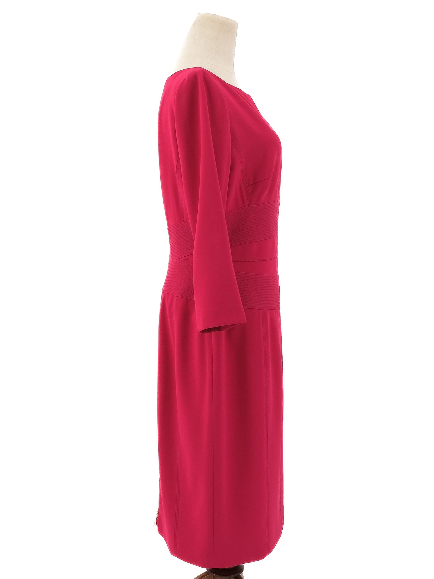 elie saab pink long-sleeved dress size l - excellent condition