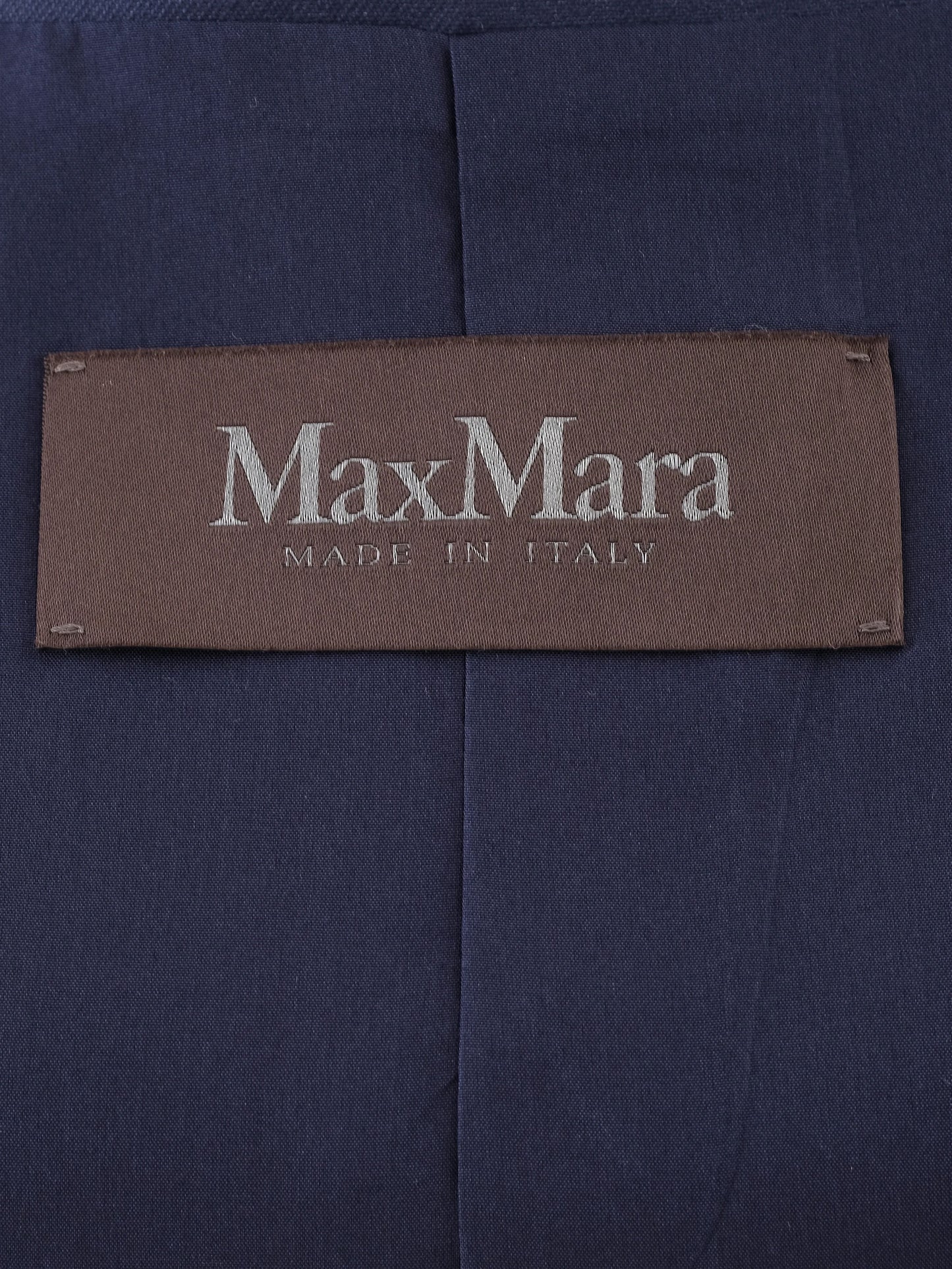 excellent max mara navy blue cropped jacket size s 100% silk