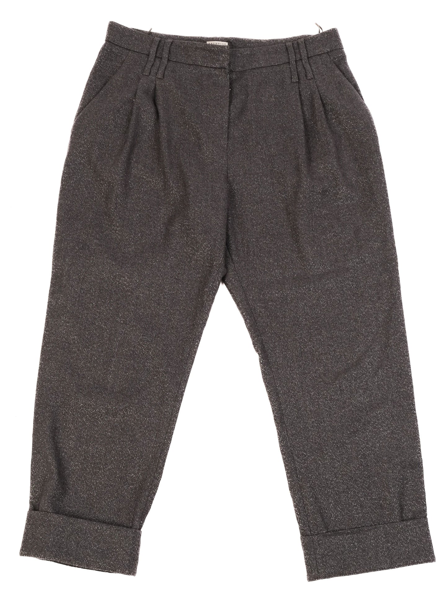excellent brunello cucinelli gray wool pants size l made in italy