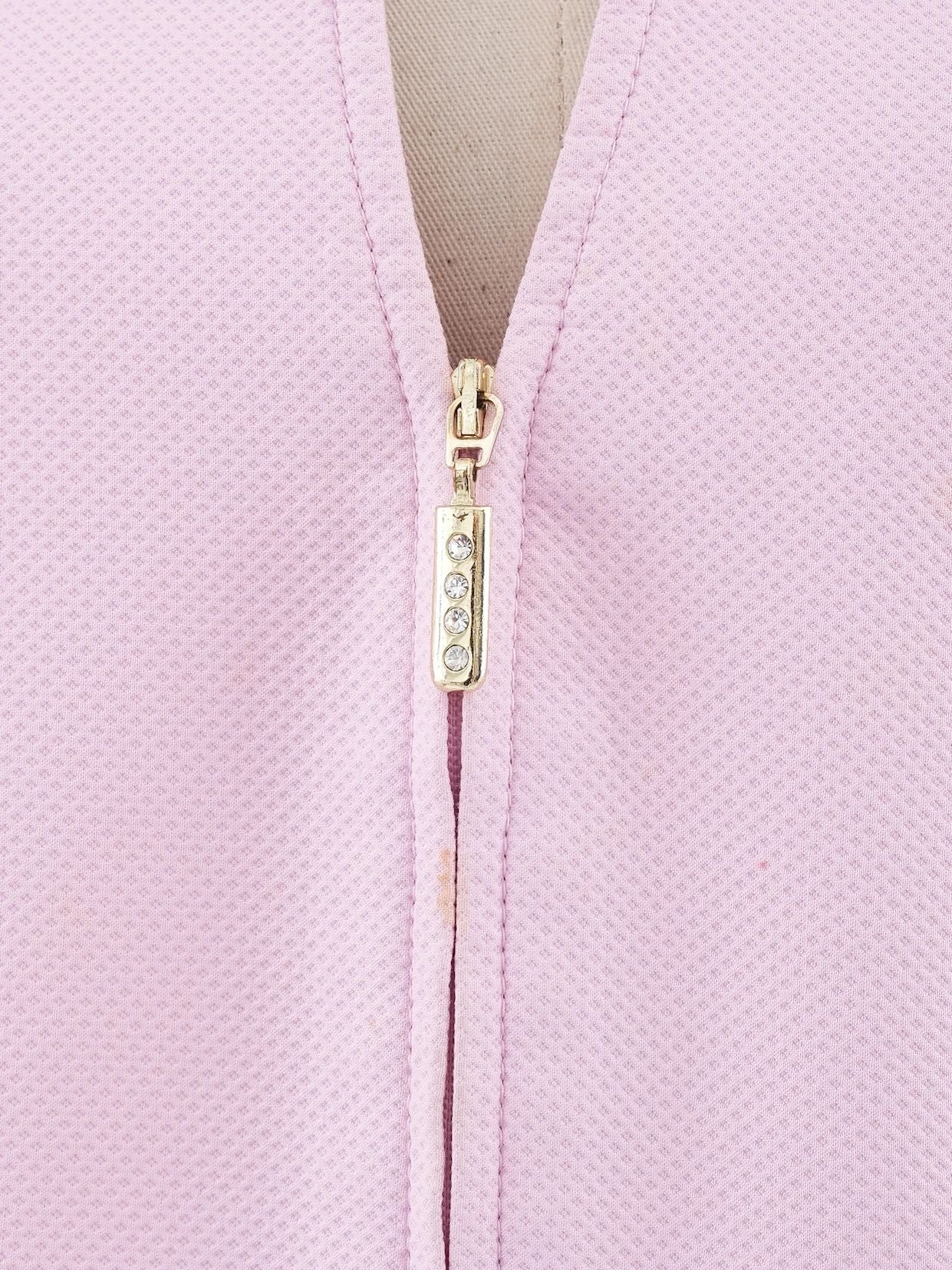 excellent luisa spagnoli pink cotton jacket size l with zipper