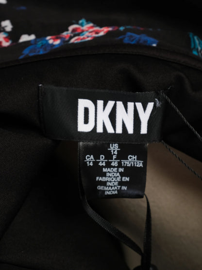 NEW DKNY Black Floral Print Dress Size N/A