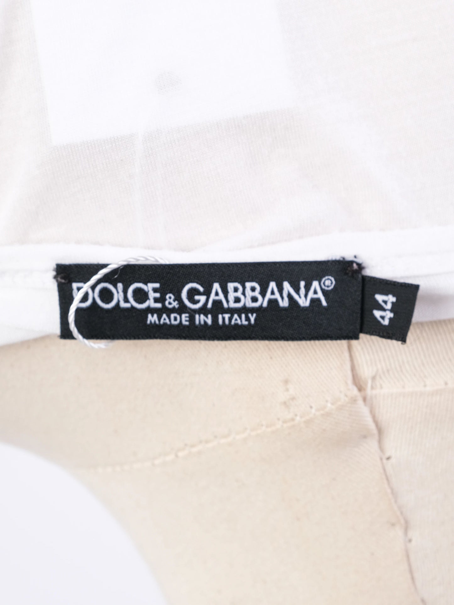 new dolce gabbana white modal off-shoulder blouse size l