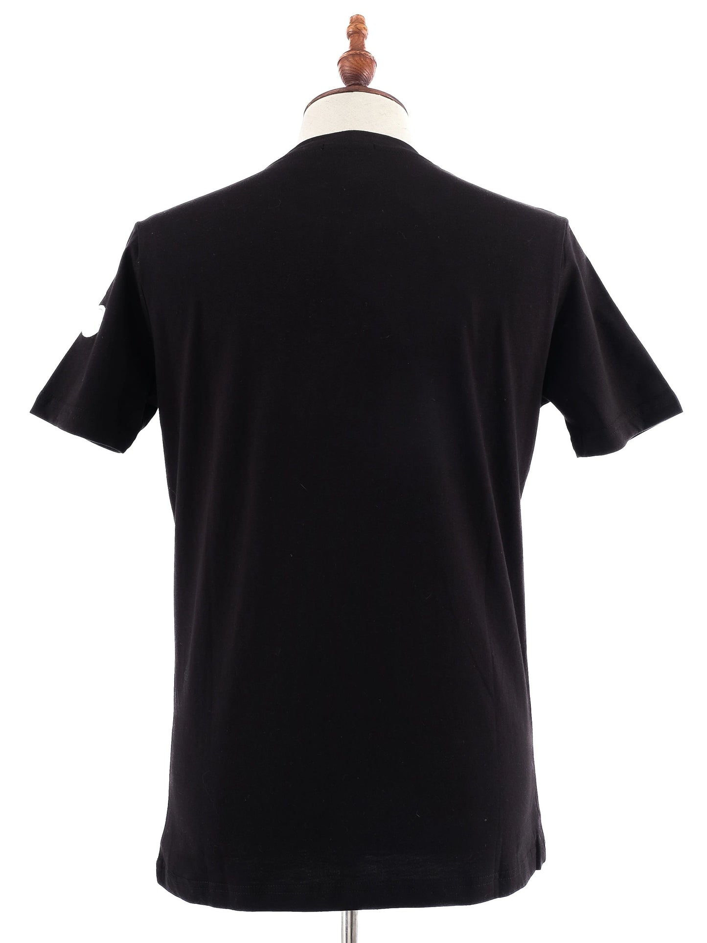 new moncler black cotton t-shirt size s with graphic design