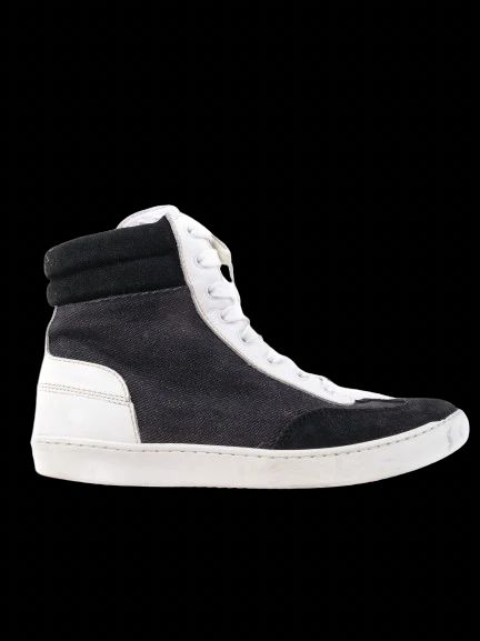 excellent dior high-top sneakers black fabric size 33 for kids
