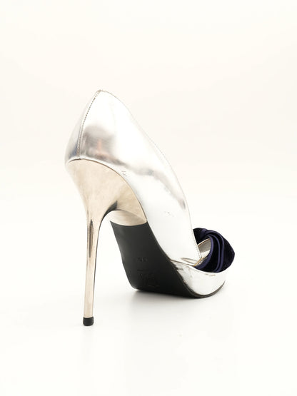 Good Bruno Frisoni Gray Leather High-Heeled Shoes Size 36