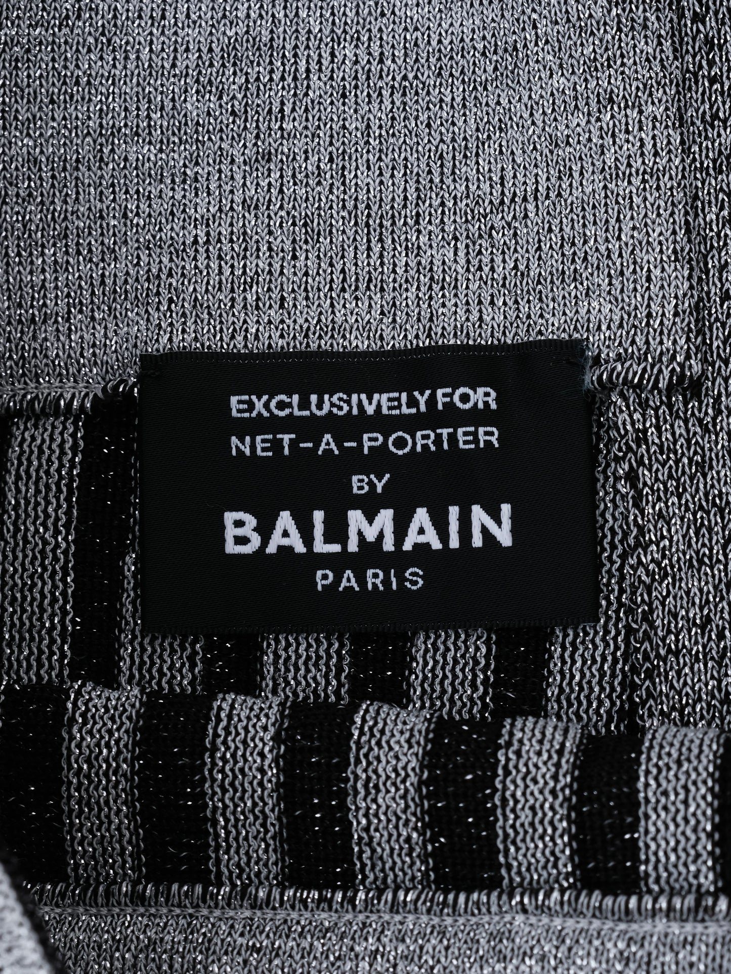 excellent balmain black gray striped sweater size s for net-a-porter