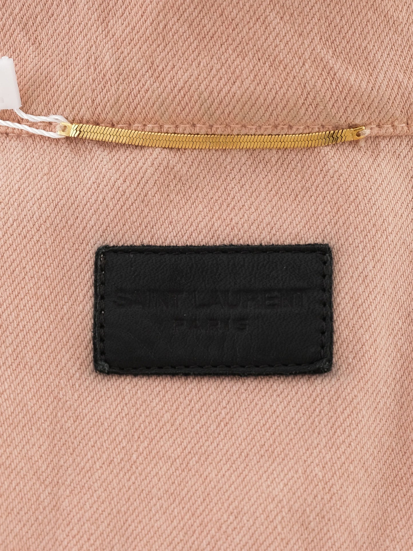 excellent yves saint laurent pink cotton denim jacket size s
