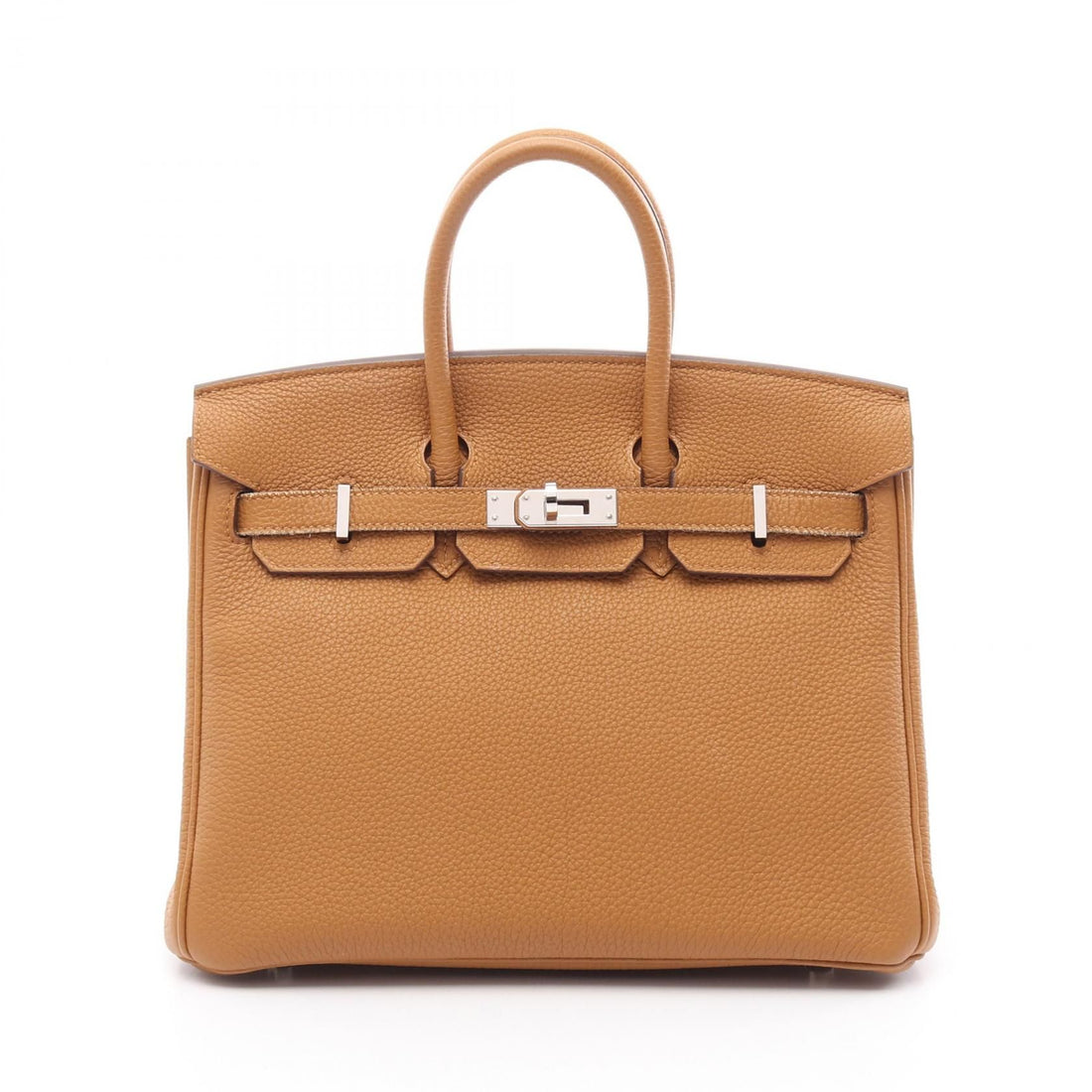 Hermes Birkin 25 Verso Handbag Sesame Brown Togo Leather