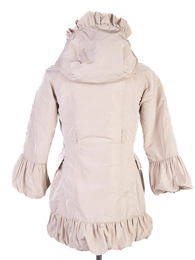 average burberry women's ruffled beige jacket size 10y/140 cm