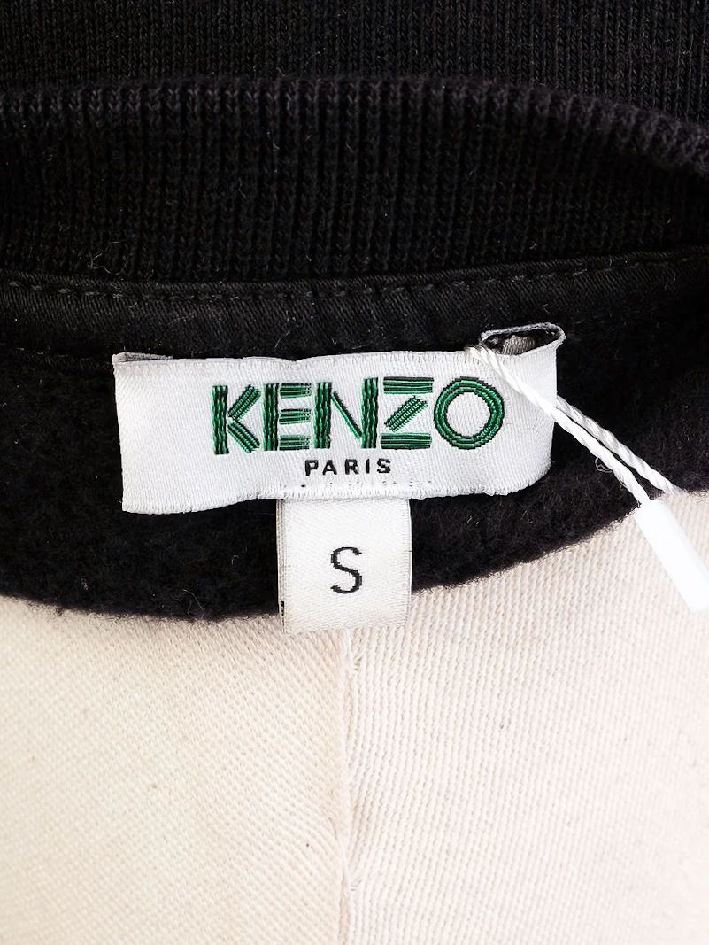 excellent kenzo black sweatshirt s eye design colorful stripes