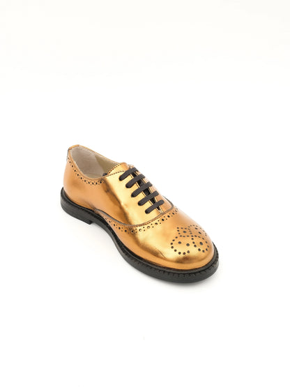 Excellent Bonpoint Yellow Leather Oxford Shoes for Kids Size 28