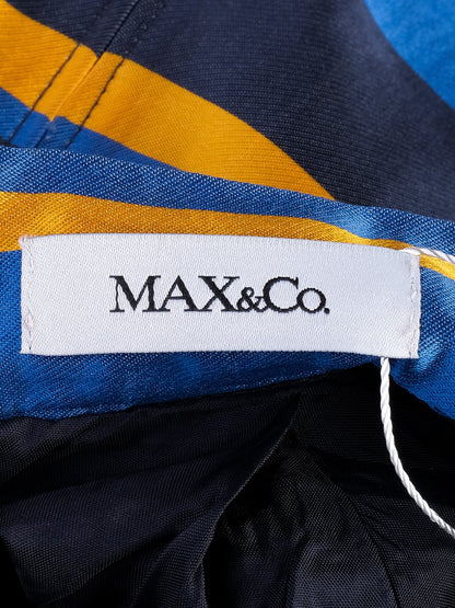 Excellent MaxCo Silk Flared Skirt XS Vibrant Stripes Combined Colors