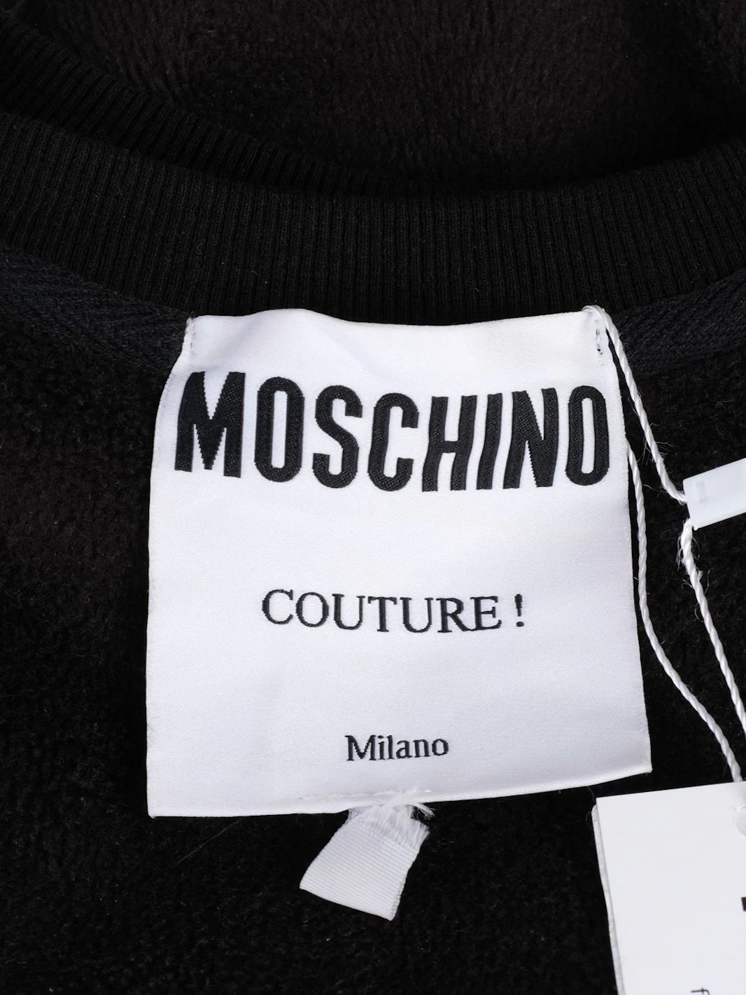 good moschino black cotton sweatshirt size l doll print