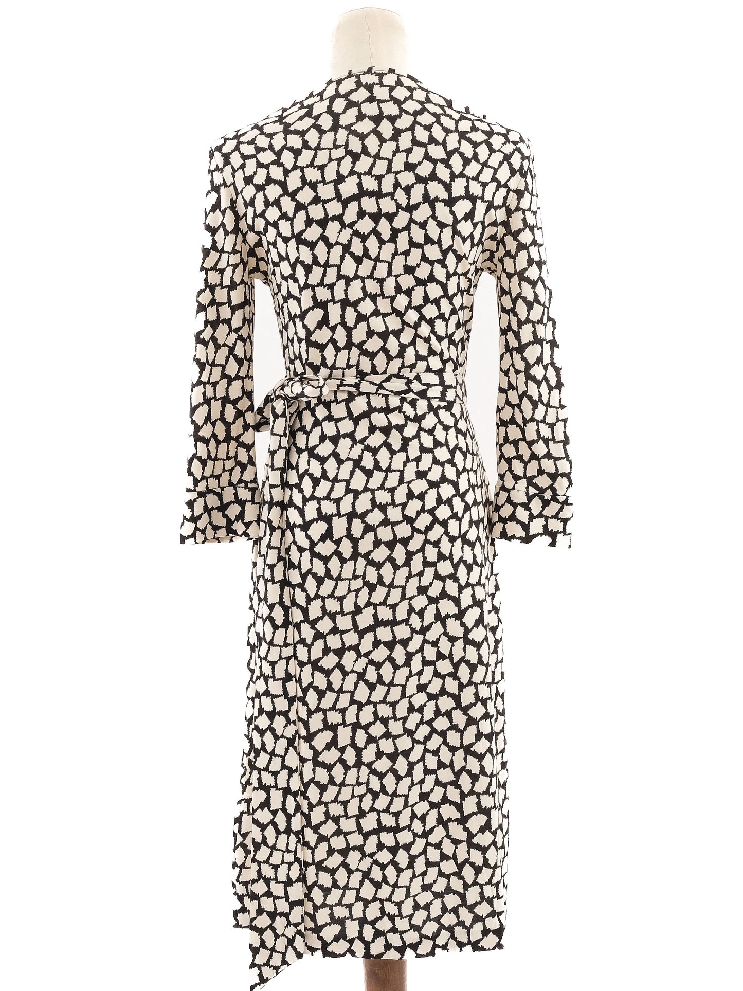 excellent diane von furstenberg wrap dress s silk abstract pattern