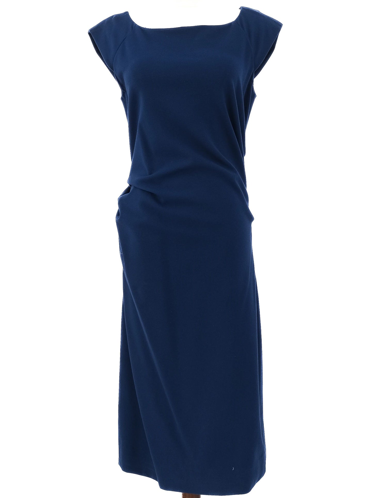 excellent diane von furstenberg blue sleeveless dress size l