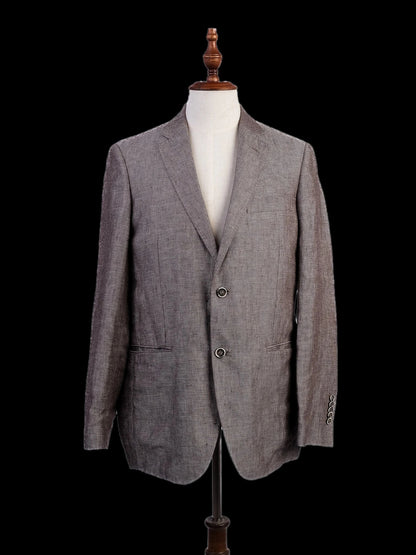 Excellent Sacoor Brothers Orange Len Suit Jacket Size M
