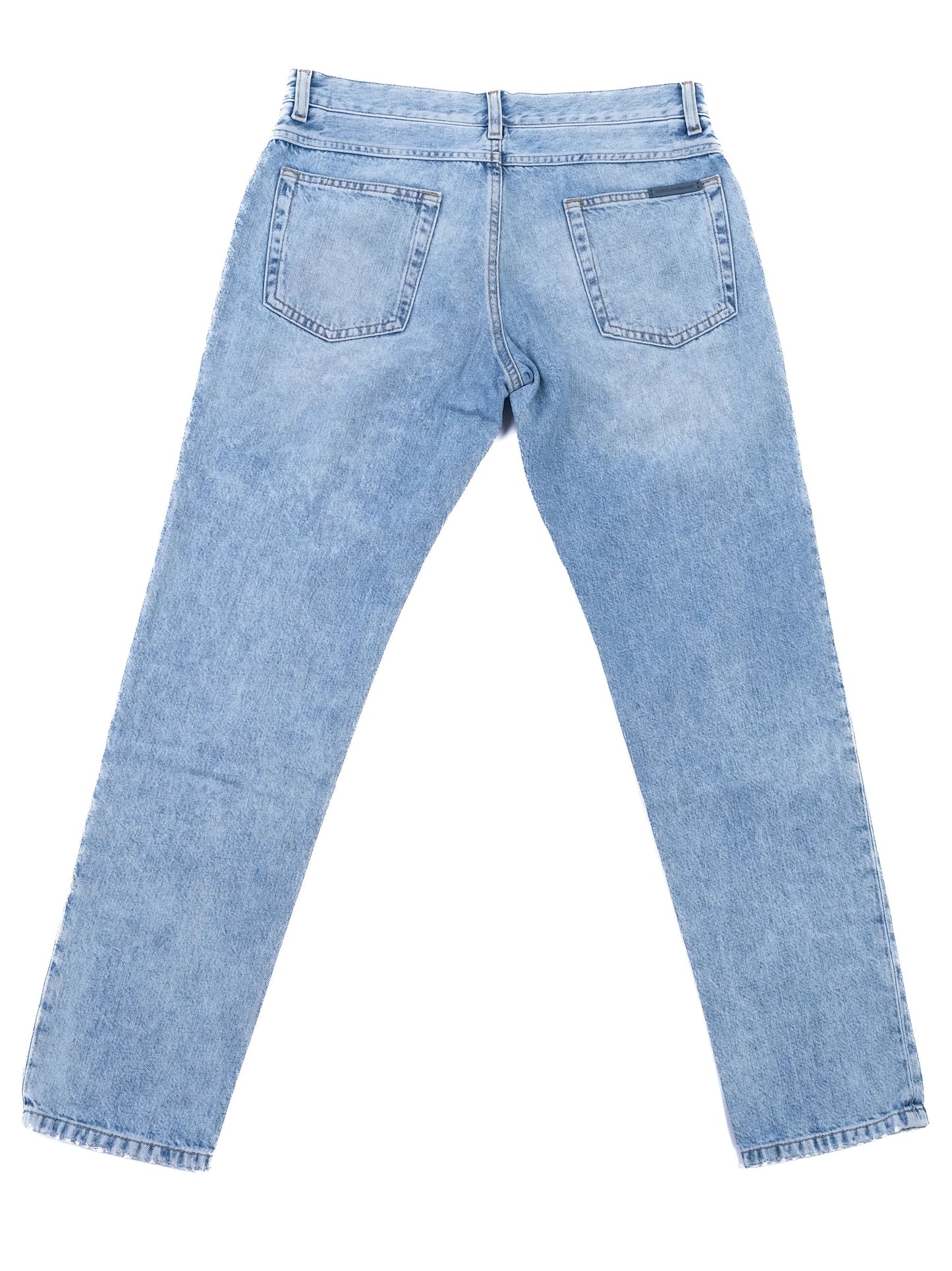 excellent dolce gabbana light blue denim jeans size l cherub design