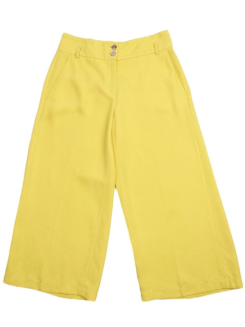 excellent pinko yellow sleeveless blazer & pants set women