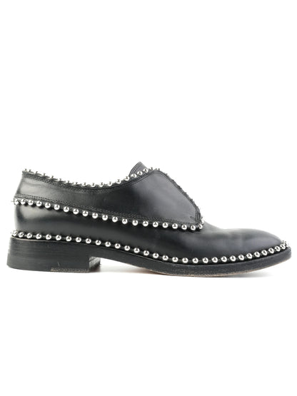 Excellent Alexander Wang Black Leather Shoes Size 39 with Silver Studs
