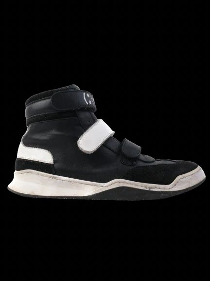 excellent dior black leather high-top sneakers size 34 for kids
