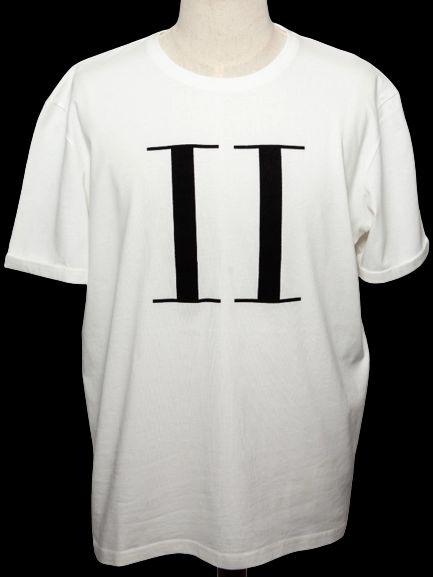 new william men's xxl white cotton t-shirt with colorful pattern