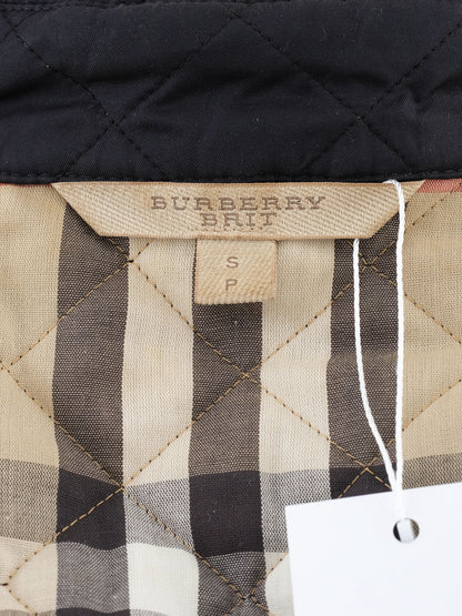 Excellent Burberry Blue Quilted Jacket Size S Polyester Women