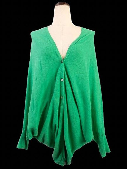 Excellent Paul&Joe Green Cotton Oversized Cardigan Size M