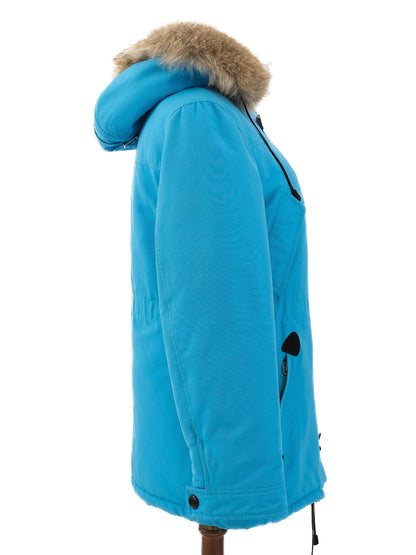 Escada Excellent Condition Blue Nylon Winter Coat Size L
