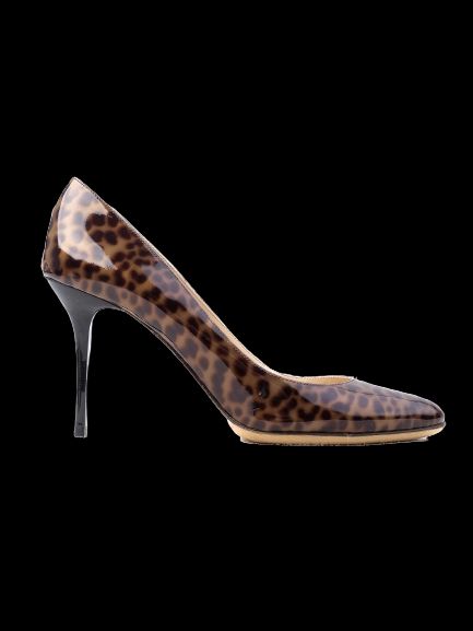 excellent jimmy choo leopard print high heeled shoes combined lacquer