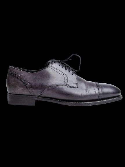 Good BRIONI Orange Leather Dress Shoes Size 40 for Men