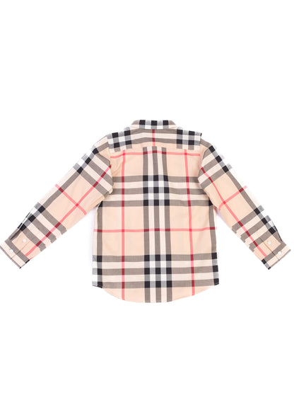 Perfect Burberry Children's Shirt Size 8 Combined Plaid Cotton