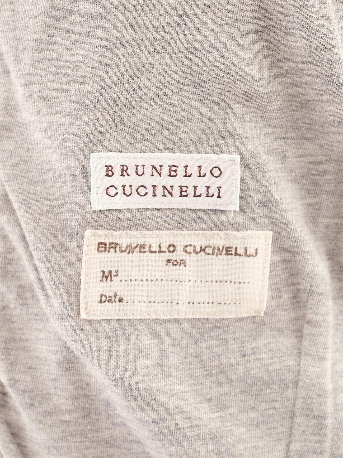excellent brunello cucinelli gray silk cropped jacket size s