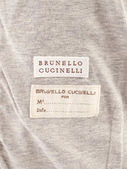 Excellent Brunello Cucinelli Gray Silk Cropped Jacket Size S