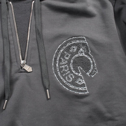Hermes Crude Cell Hoodie Gray Cotton