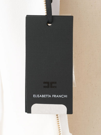 NEW Elisabetta Franchi White Asymmetrical Jumpsuit Size L