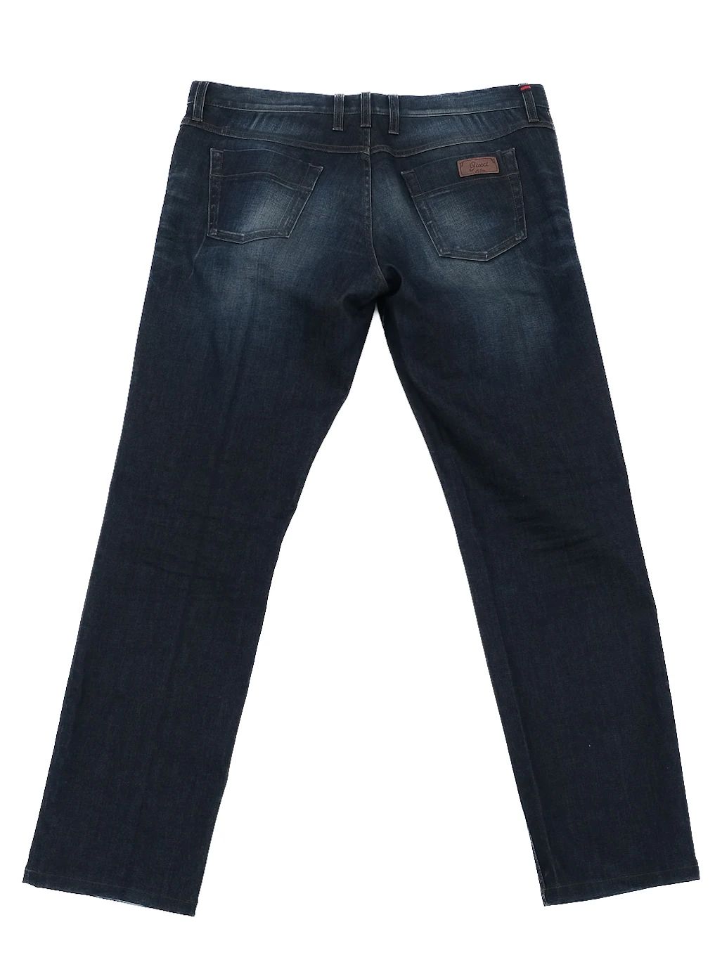 excellent gucci blue cotton jeans size xxl for men