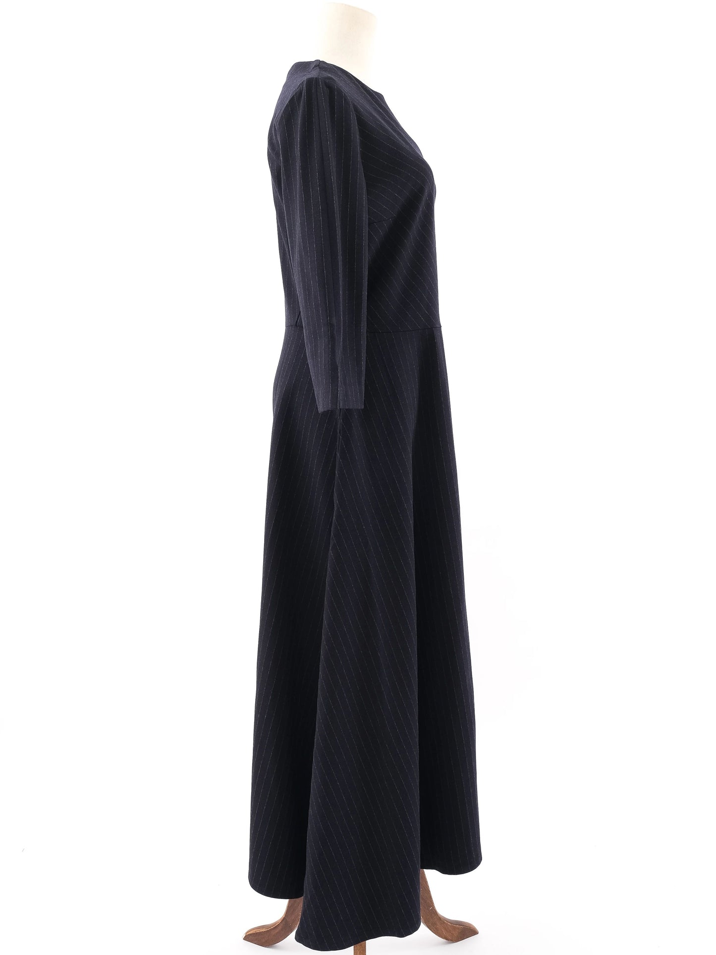 excellent marella black viscose long sleeve dress size m