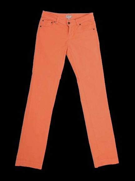excellent missoni sport orange cotton pants size m women