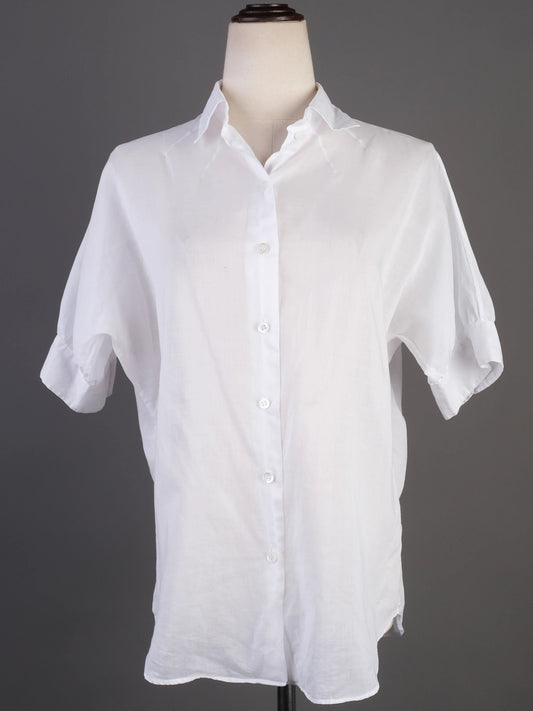 Excellent Moschino White Cotton Shirt Size M with Classic Collar