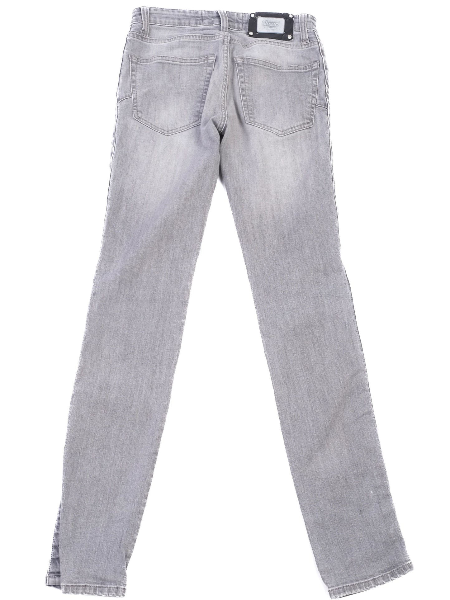 excellent blumarine gray denim jeans size s with metal embellishments