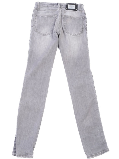 Excellent Blumarine Gray Denim Jeans Size S with Metal Embellishments