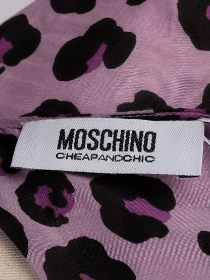 Moschino Pink Silk WomenÕs Dress L Leopard Print Sleeveless