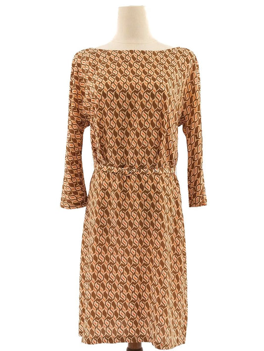 Excellent Tara Jarmon WomenÕs Dress M Combined Geometric Pattern