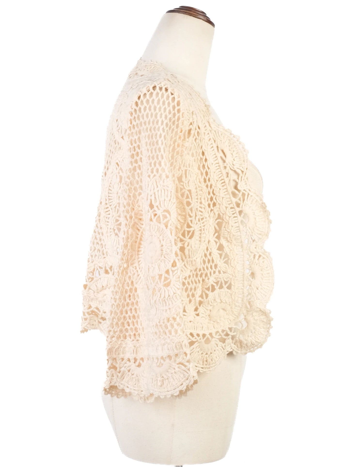 excellent valentino pink wool cardigan size s with lace details