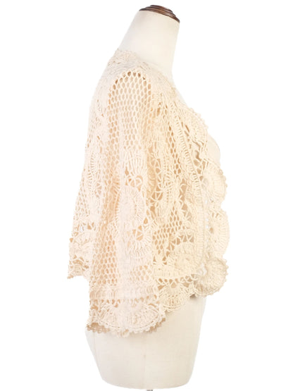 Excellent Valentino Pink Wool Cardigan Size S with Lace Details