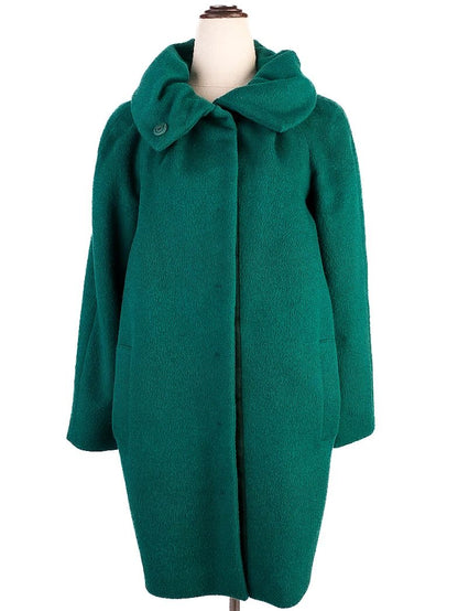 Excellent MAX&Co Green Wool Coat Size S with Large Collar